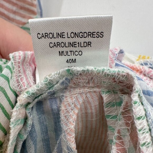 Antik Batik Caroline Long Dress size M 40 Maxi Shirt Dress Belted 100% Cotton - Picture 13 of 13